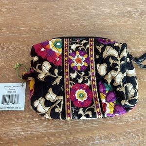 Vera Bradley medium cosmetic Suzani NWT